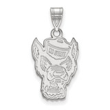 Sterling Silver North Carolina State University Large Pendant LogoArt (SS046NCS)