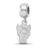 Sterling Silver North Carolina State University Sm Dangle Bead LogoArt SS059NCS