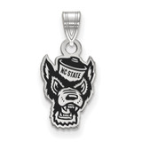 Sterling Silver North Carolina State University Small Enamel Pendant by LogoArt
