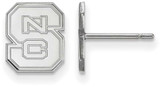 Image of Sterling Silver North Carolina State University XSmall Earrings LogoArt SS008NCS