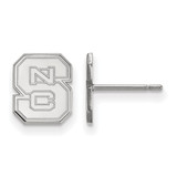 Sterling Silver North Carolina State University XSmall Earrings LogoArt SS008NCS