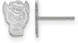 Image of Sterling Silver North Carolina State University XSmall Earrings LogoArt SS050NCS
