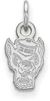 Image of Sterling Silver North Carolina State University X-Small Pendant LogoArt SS043NCS