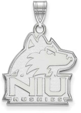 Image of Sterling Silver Northern Illinois University Large Pendant by LogoArt (SS004NIU)