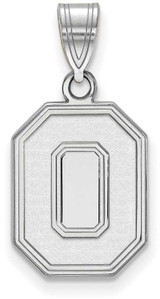 Image of Sterling Silver Ohio State University Medium Pendant by LogoArt (SS046OSU)