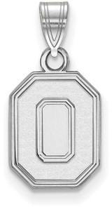 Image of Sterling Silver Ohio State University Small Pendant by LogoArt (SS045OSU)