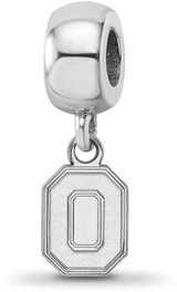 Image of Sterling Silver Ohio State University X-Small Dangle Bead Charm LogoArt SS058OSU