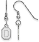 Image of Sterling Silver Ohio State University X-Small Dangle Earrings LogoArt (SS049OSU)