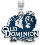 Image of Sterling Silver Old Dominion University Large Enamel Pendant by LogoArt