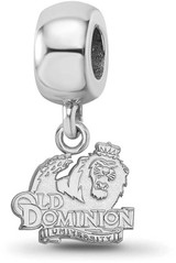 Image of Sterling Silver Old Dominion University XSmall Dangle Bead Charm LogoArt SS013
