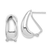 Image of 25mm Sterling Silver Omega-Back Earrings QE940