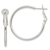 Image of 25mm Sterling Silver Omega-Back Hoop Earrings QE6633