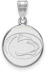 Image of Sterling Silver Penn State University Medium Disc Pendant by LogoArt (SS034PSU)