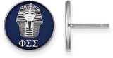 Image of Sterling Silver Phi Sigma Sigma Enamel Post Earrings by LogoArt (SS046PSS)