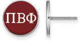Image of Sterling Silver Pi Beta Phi Enamel Post Earrings by LogoArt (SS031PBP)