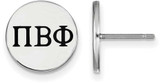 Image of Sterling Silver Pi Beta Phi Enamel Post Earrings by LogoArt (SS033PBP)