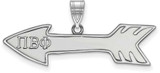 Image of Sterling Silver Pi Beta Phi Medium Pendant by LogoArt (SS036PBP)
