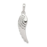 Image of Sterling Silver Polished & Textured Angel Wing Pendant