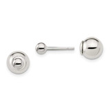 Image of Sterling Silver Polished 4mm/8mm Ball Front Back Stud Post Earrings