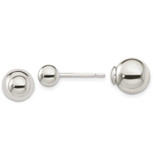 Image of 5.9mm Sterling Silver Polished Ball Front Back Stud Post Earrings