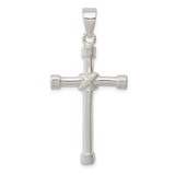 Image of Sterling Silver Polished Cross Pendant QC6655