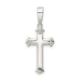 Image of Sterling Silver Polished Cross Pendant QC7249