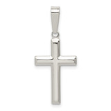 Image of Sterling Silver Polished Cross Pendant QC7289
