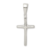 Image of Sterling Silver Polished Cross Pendant QC9058