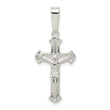 Image of Sterling Silver Polished Crucifix Pendant QC7350
