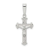 Image of Sterling Silver Polished Crucifix Pendant QC7351