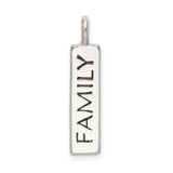 Image of Sterling Silver Polished Enameled Family Pendant