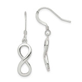 Image of 36mm Sterling Silver Polished Infinity Symbol Shepherd Hook Earrings