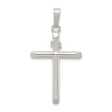 Image of Sterling Silver Polished Inri Cross Pendant QC7279