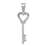 Image of Sterling Silver Polished Key Pendant QC6781