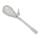 Image of Sterling Silver Polished Lacrosse Pendant