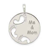 Image of Sterling Silver Polished Me & Mom Pendant