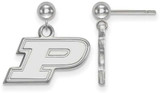Image of Sterling Silver Purdue Earrings Dangle Ball by LogoArt (SS010PU)