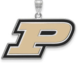 Image of Sterling Silver Purdue Large Enamel Pendant by LogoArt (SS026PU)