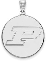 Image of Sterling Silver Purdue XL Disc Pendant by LogoArt (SS035PU)