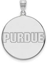 Image of Sterling Silver Purdue XL Disc Pendant by LogoArt (SS078PU)
