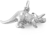Image of Sterling Silver Rawrsome! Triceratops Charm