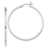Image of 40mm Sterling Silver Rhodium Plated Hinged Earrings QE8100