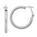 Image of 30mm Sterling Silver Rhodium Plated Hinged Earrings QE8224