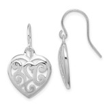 Image of 28mm Sterling Silver Rhodium Plated Shepherd Hook Earrings