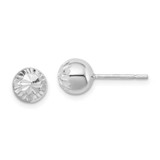 Image of 7mm Sterling Silver Rhodium Plated Stud Post Earrings