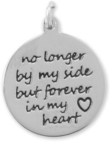 Image of Sterling Silver Rhodium-plated "Forever in My Heart" Charm