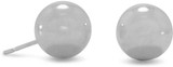 Image of Sterling Silver Rhodium-plated 10mm Ball Stud Earrings