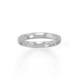 Image of Sterling Silver Rhodium-plated 3mm Band