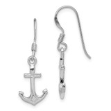 Image of 30mm Sterling Silver Rhodium-Plated Anchor Earrings