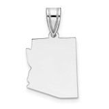 Image of Sterling Silver Rhodium-plated Arizona AZ State Pendant